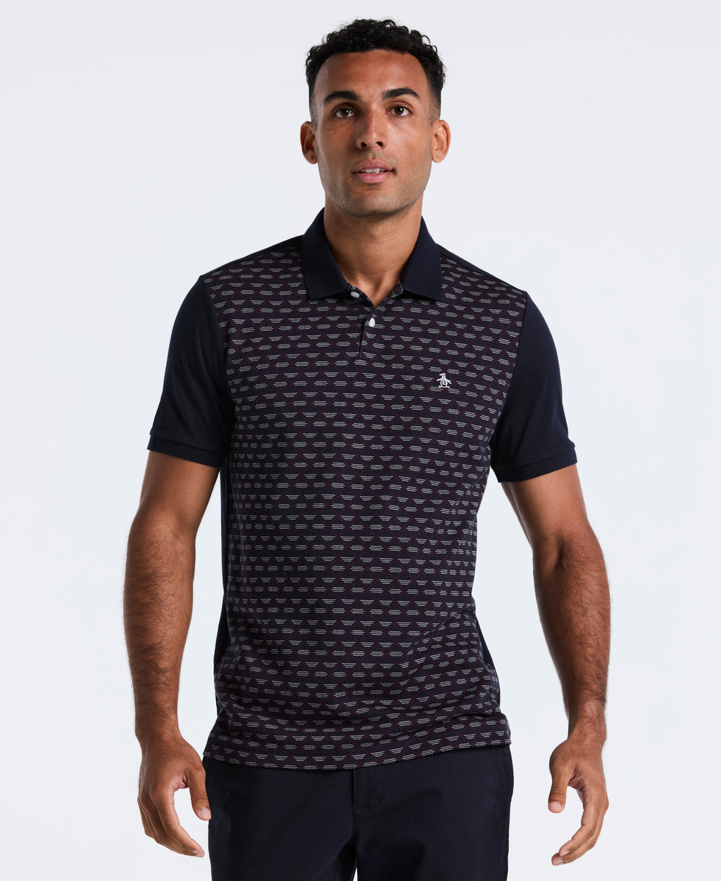 Vertical Diamond Jacquard Polo