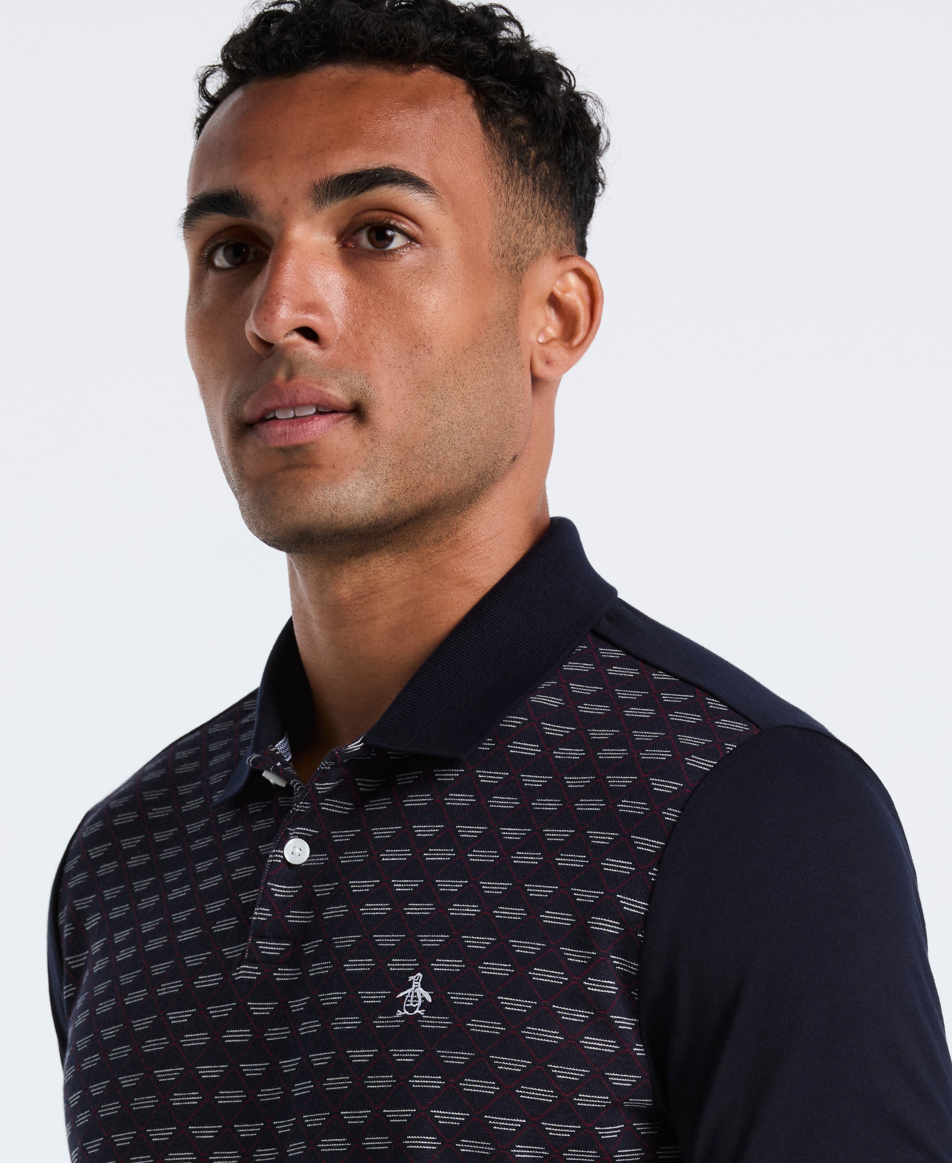 Vertical Diamond Jacquard Polo