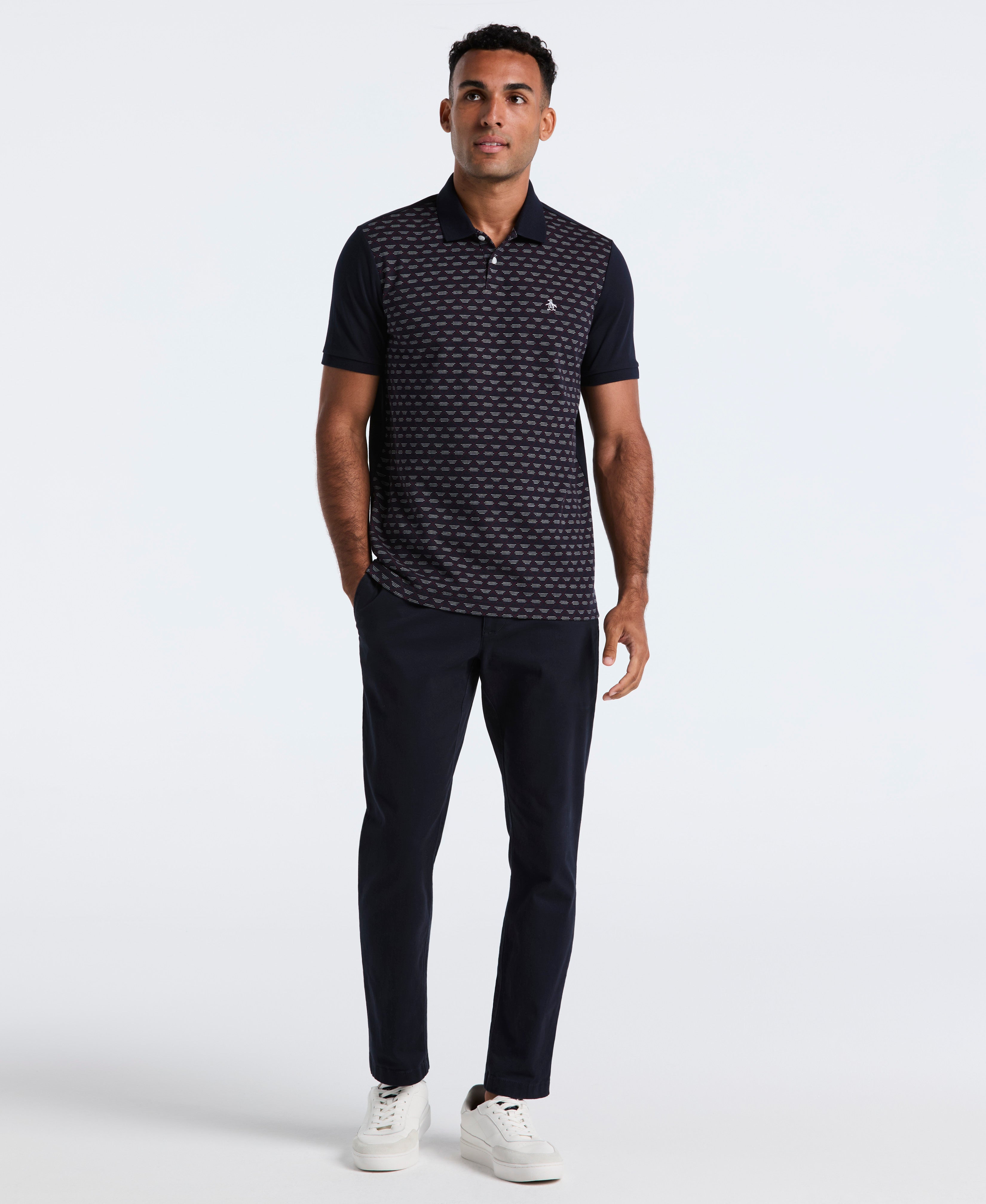 Vertical Diamond Jacquard Polo