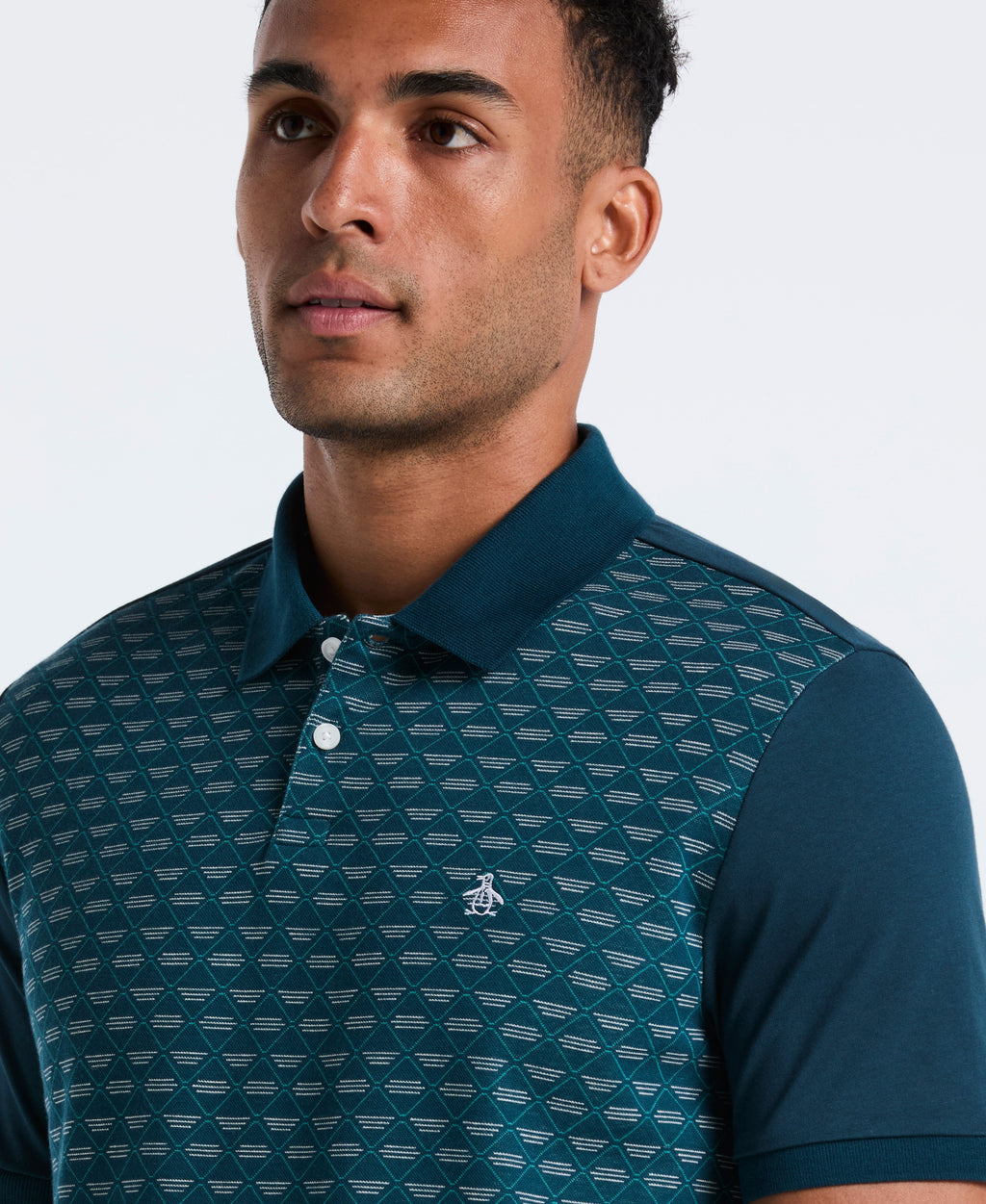 Vertical Diamond Jacquard Polo