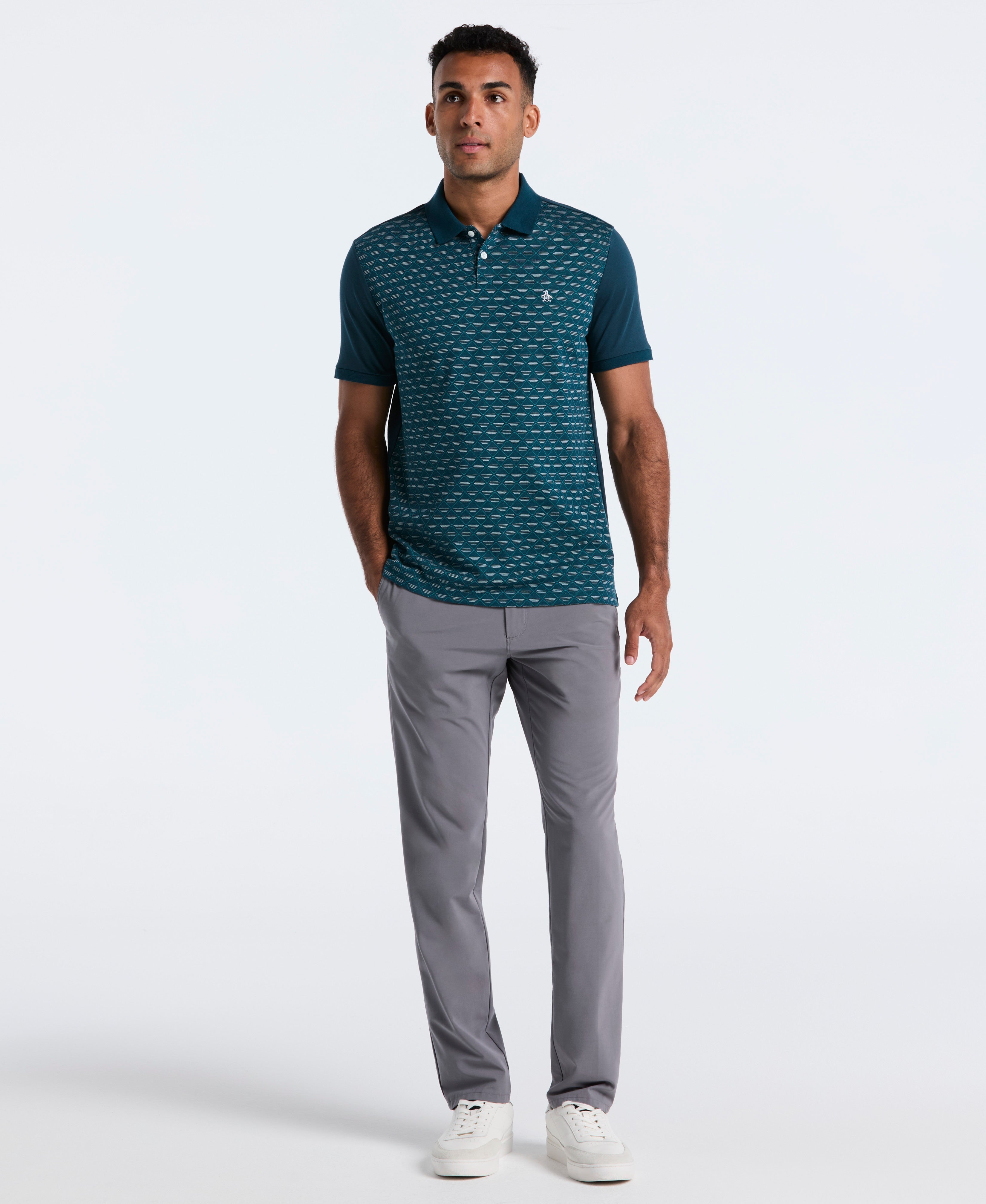 Vertical Diamond Jacquard Polo