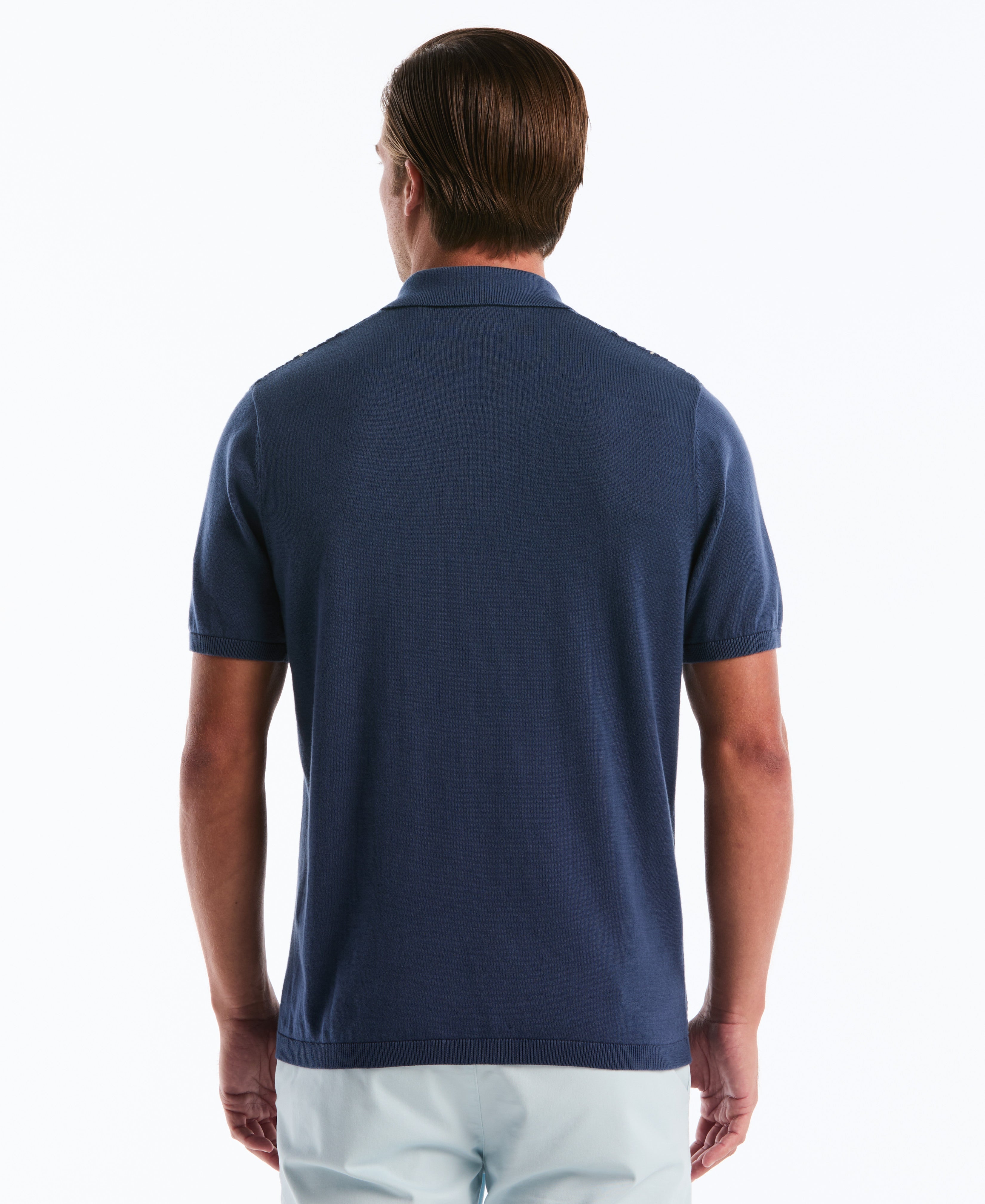 Vertical Striped Sweater Polo