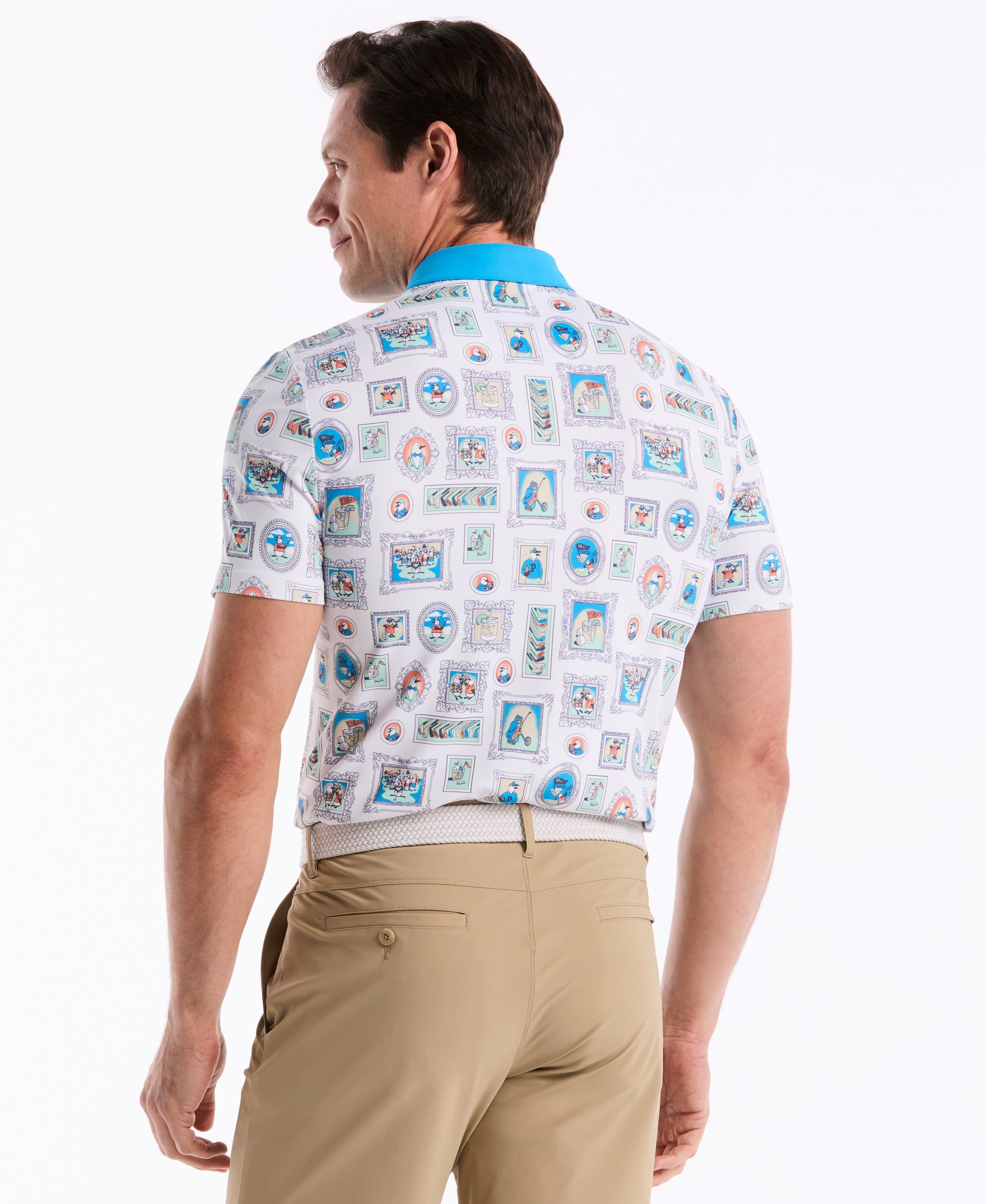 Wall Of Fame Print Golf Polo
