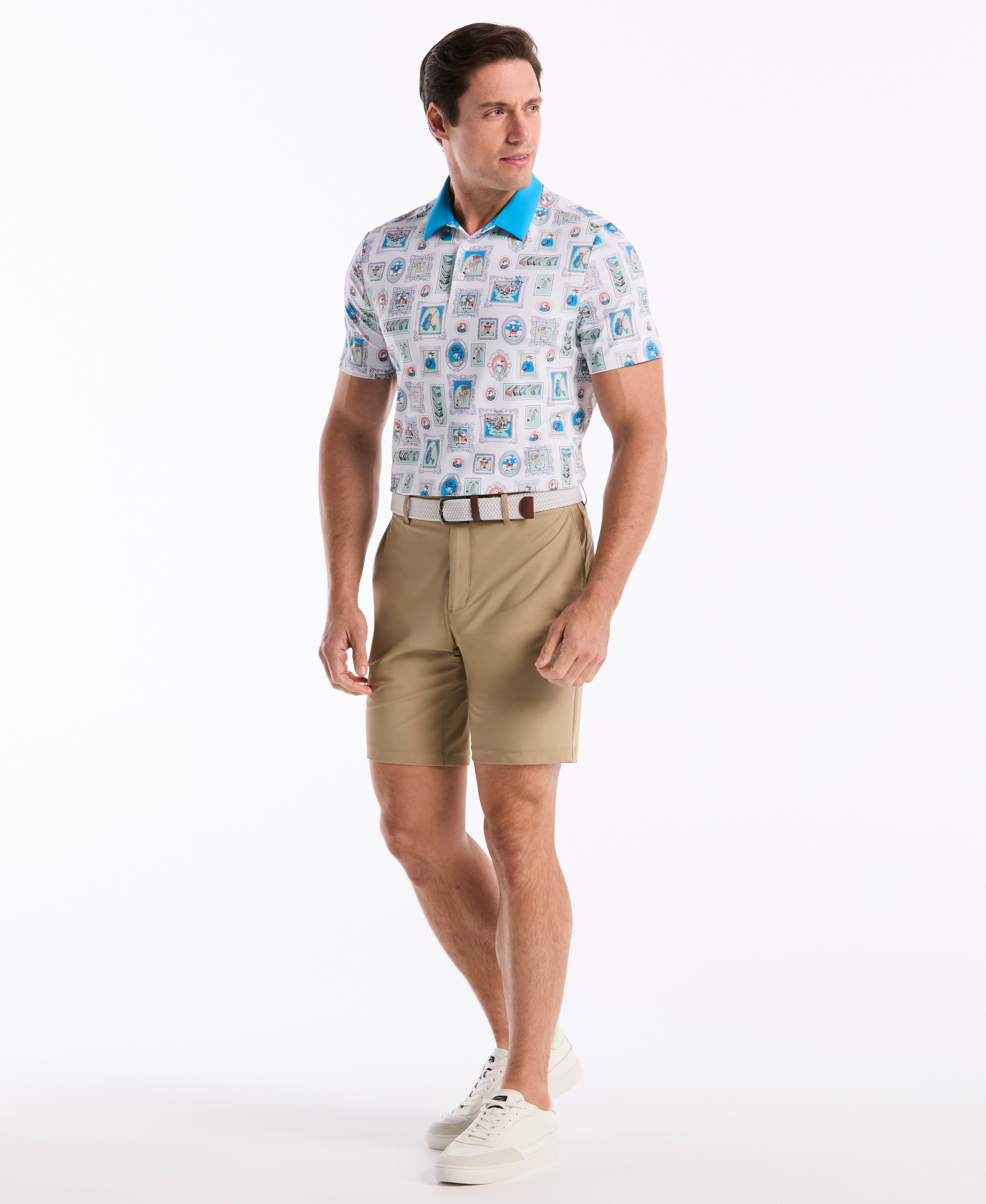 Wall Of Fame Print Golf Polo